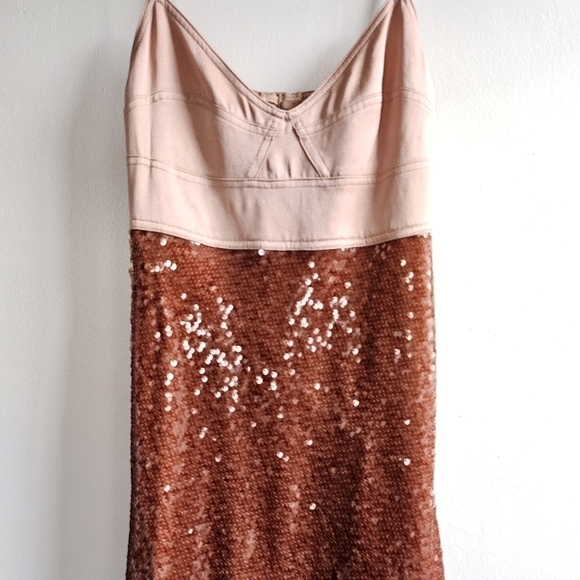 New A.L.C. Gisele Sequined Brownsirocco Midi Dress NWT 6 US - Picture 12 of 17